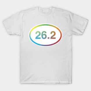 26.2 Miles Marathon Running Race Distance Rainbow T-Shirt